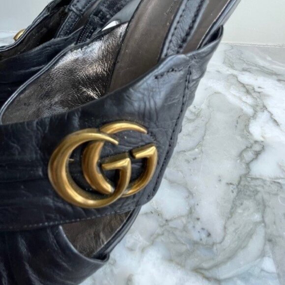 GUCCI sling back sandal heels - SZ 38 / 8 - Picture 3 of 7